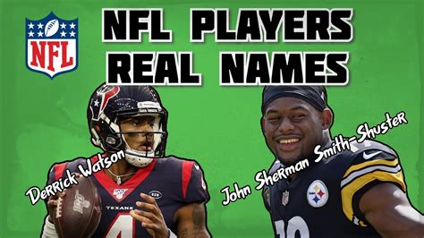 Nfl players real names - Can you name these Random NFL Players' Real First Names? Test your knowledge on this sports quiz and compare your score to others. Quiz by namelessguy